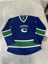New NHL Official Vancouver Canucks blue home NHL hockey jersey Women Small
