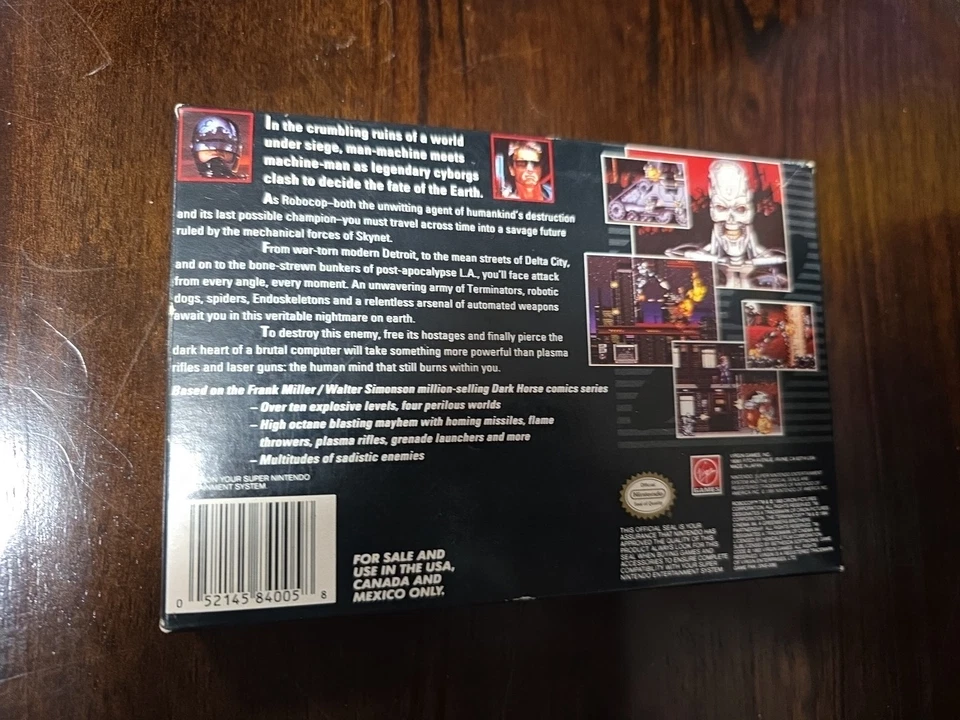RoboCop vs. The Terminator (Super Nintendo SNES) Complete Authentic CIB - Image 3 of 4