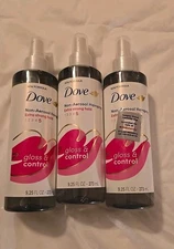 3 X Dove Non-Aerosol Hairspray #5 Extra Strong Hold Gloss & Control 9.25 oz each