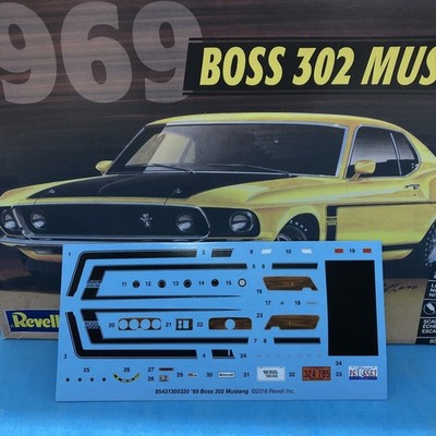 69 Boss 302 Mustang Decal Sheet W Stripes Wood Grain Dash 1:25 LBR Model Parts