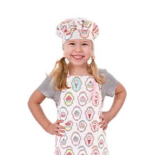 Ensemble tablier et chapeau de chef enfant, tabliers enfant coton réglable avec grande poche
