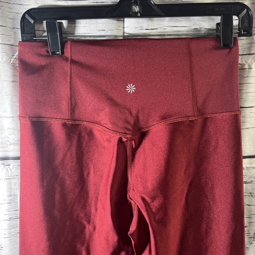 Athleta Elation Shine Tight Leggings - Lustre Finish - Size M - Red - Picture 5 of 9
