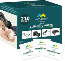210-Count Lens Cleaning Wipes for Eyeglasses, Individually Wrapped