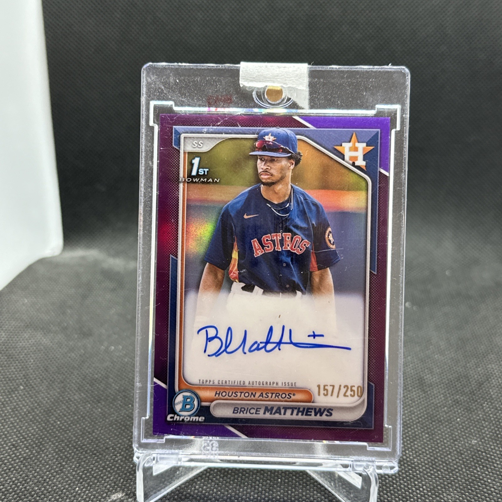 2024 Bowman Chrome Brice Matthews 1st Auto Purple Refractor #'d /250 Astros