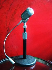 Vintage RARE 1950's NEAT T-3 dynamic microphone Hi Z w stand Lafayette Calrad