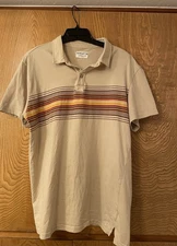 HANG TEN striped short sleeve t-shirt MEDIUM vtg 70s 80s usa made single stitch