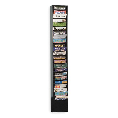 DURHAM MFG 401-08 Literature Rack,65 1/2'' H,Black 2KEF6