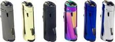 1Triple Jet Cigar Torch Lighter Windproof Refillable Butane Flint Wheel Ignition