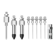 9Pcs High Quality Grease Gun Needle Nozzle Kit with Adapter Fitting Accessory