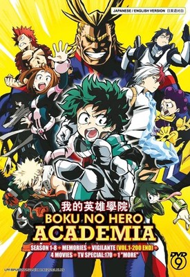 My Hero Academia (Season 1-8 + Memories + Vigilante + 4-Movie