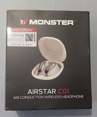 Monster Airstar C01 Open-Ear Wireless Headphones - Air Conduction Bluetooth