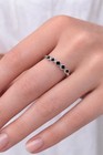 GENUINE 0.15 Cts BLACK ONYX RING SOLID .925 STERLING SILVER - New With Tag — photo 2