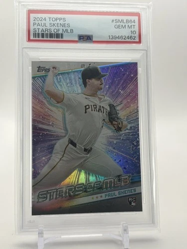 2024 TOPPS STARS OF MLB UPDATE #SMLB64 PAUL SKENES ROOKIE RC PSA 10