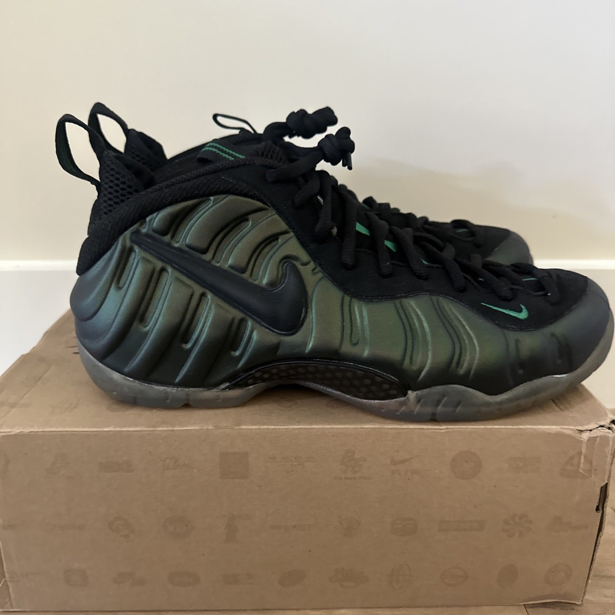 VINTAGE 2011 Nike Air Foamposite Pro Electric Green Men\'s Size 13 RARE !! Pine Green Nike Foamposite Pro New DeadStock Size 13 Rare  main image 4