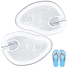 1 Pair Silicone Forefoot Cushion Pads Skid Resistant Gel Flops Insole
