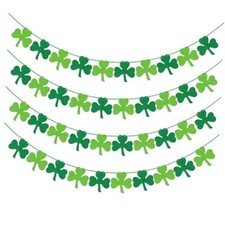 St Patricks Day DecorationsPCS Felt Shamrock Garland Banner - NO DIY Shamrock 4