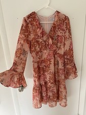 Julia Jordan Boho Paisley Dress 4 Bell Sleeve Romantic Midi
