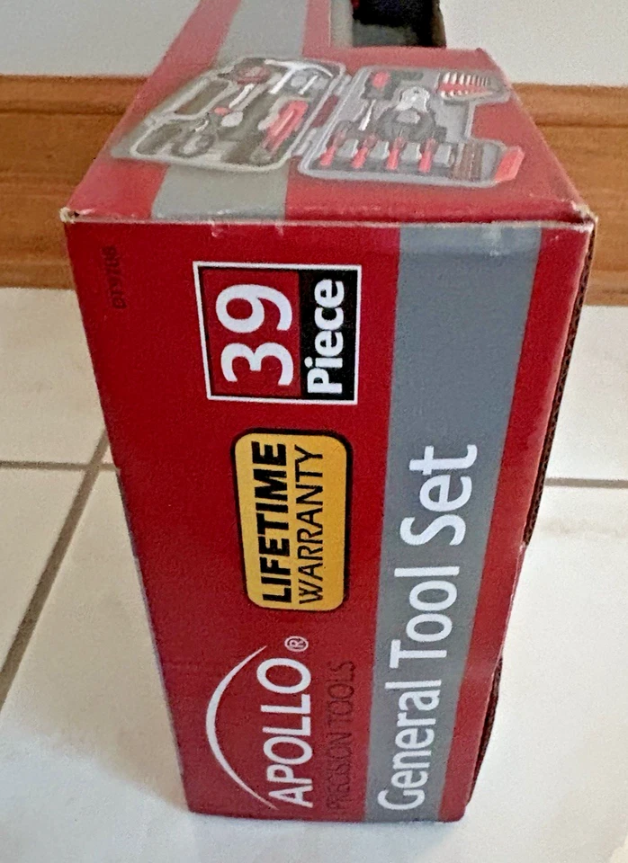 Apollo Precision Tools 39 Piece General Tool Set Plastic Toolbox Storage Case - Image 3 of 4