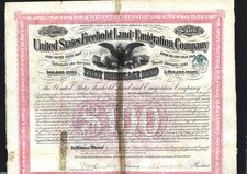 1870  Colorado - United States  Emigration - Ambrose Burnside  Stock Certificate