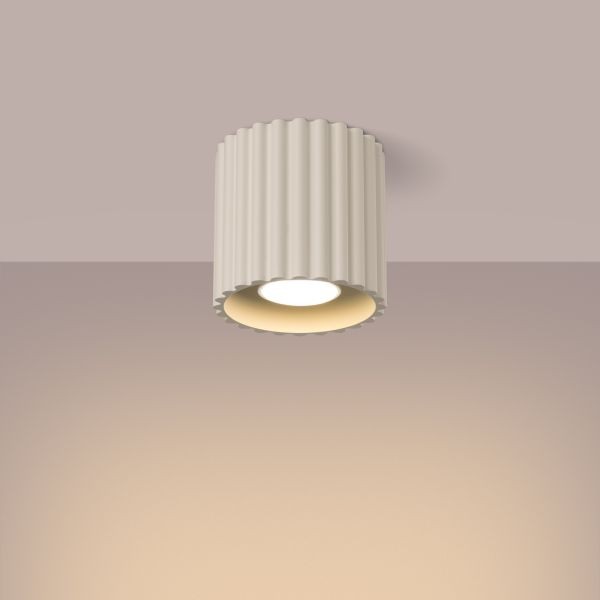 Plafonnier en aluminium beige GU10 Aura pour spot orientable de salon - 3