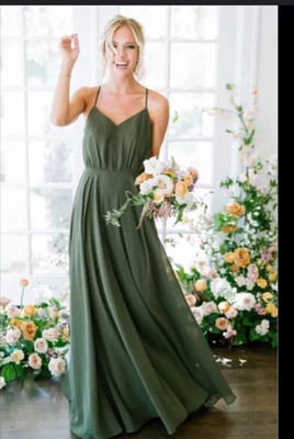 #ad NEW Revelry Kaia Chiffon Gown Dress Anthropologie Sz 8 Jenny Yoo $74.95