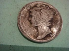 1920 P Mercury Dime worn edges album filler  , actual coin in photo