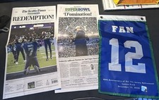 SEATTLE SEAHAWKS SEATTLE TIMES FULL NEWSPAPER 2/9/2026 SUPERBOWL CHAMPS- NEW