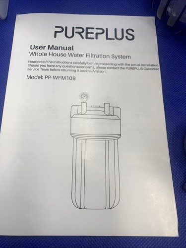🔥PUREPLUS 10"x4.5" Whole House Water Filter Housing–Universal w/ Pressure Gauge - Picture 8 of 8