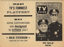 1961 TV GUIDE PROMO AD / CAR 54 WHERE ARE YOU / FRED GWYNNE & JOE E. ROSS