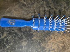 Vintage Goody 1980s Mini Vented Hair Brush 6 in Blue