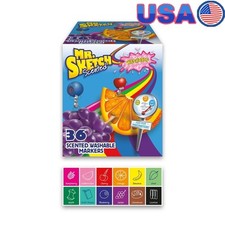 Scented Washable Markers 36 Count Chisel Tip Assorted Colors Kids Art Supplies