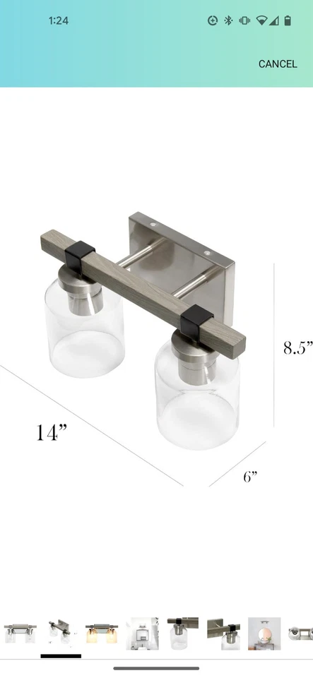 灰色镀铬工业灯具 全新 — 第 3/4 张图片