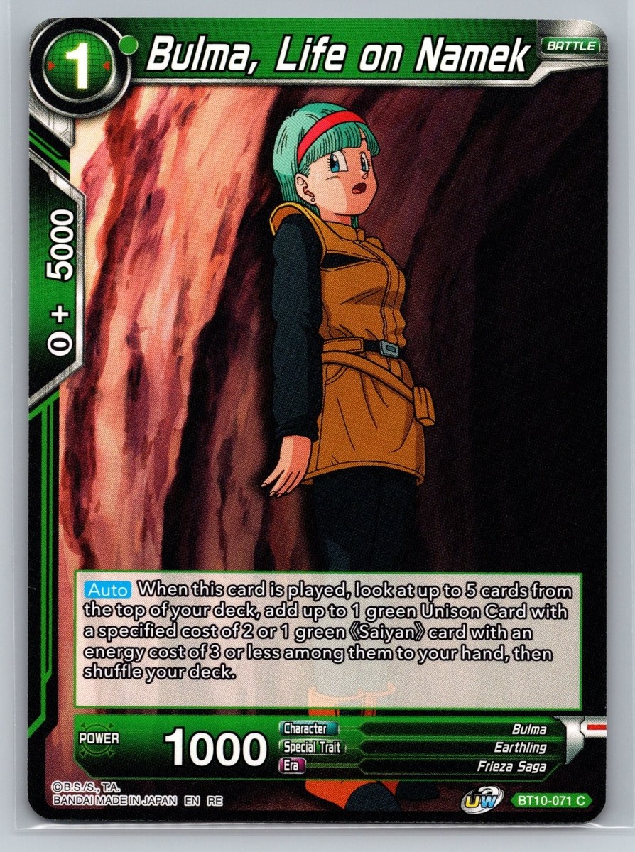 Dragon Ball Super Bulma Life on Namek BT10-071 C EN | eBay