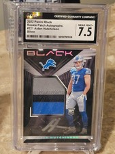 2022 Panini Black Aidan Hutchinson #221 Rookie Patch Auto RC Silver /99 CGC 7.5