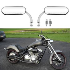 Paar Chrom Motorrad Spiegel Oval Rückspiegel M10 Für Honda Fury VT1300CX Chopper