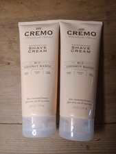2 Pack Cremo Moisturizing Shave Cream Coconut Mango Two 6 Fl Oz Tubes Ships Free