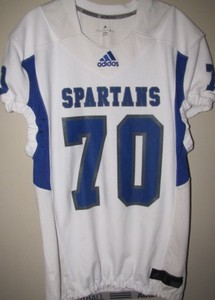 SPARTANS #70 Adidas Climalite GAME CUT FOOTBALL JERSEY Size XL