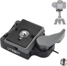 UTEBIT 323 RC2 Quick Release Plate, Aluminum Alloy Rapid Adapter with 1/4" and 3