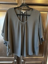 Karen Kane Black Chiffon Butterfly Angel Top Size 2X