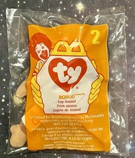 Vintage Bongo The Monkey 1998 Ty Teenie Beanie Baby McDonald  s Happy Meal Toy