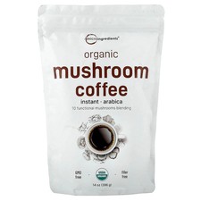 Organic Mushroom Coffee, Arabica, Instant, 14 oz 396 g