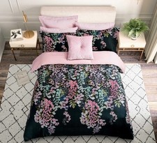 Ted Baker Wisteria Navy Duvet Cover Set - Includes Pillowcases - Free Post