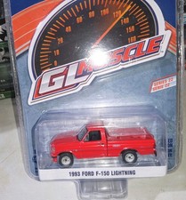 1:64 Greenlight *GL MUSCLE 22* RED 1993 Ford F-150 Lightning Pickup Truck