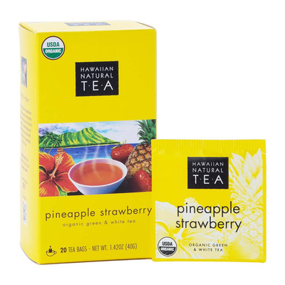 Hawaiian Natural Pineapple Strawberry Flavored Organic Tea - Tropical Fruit Gree