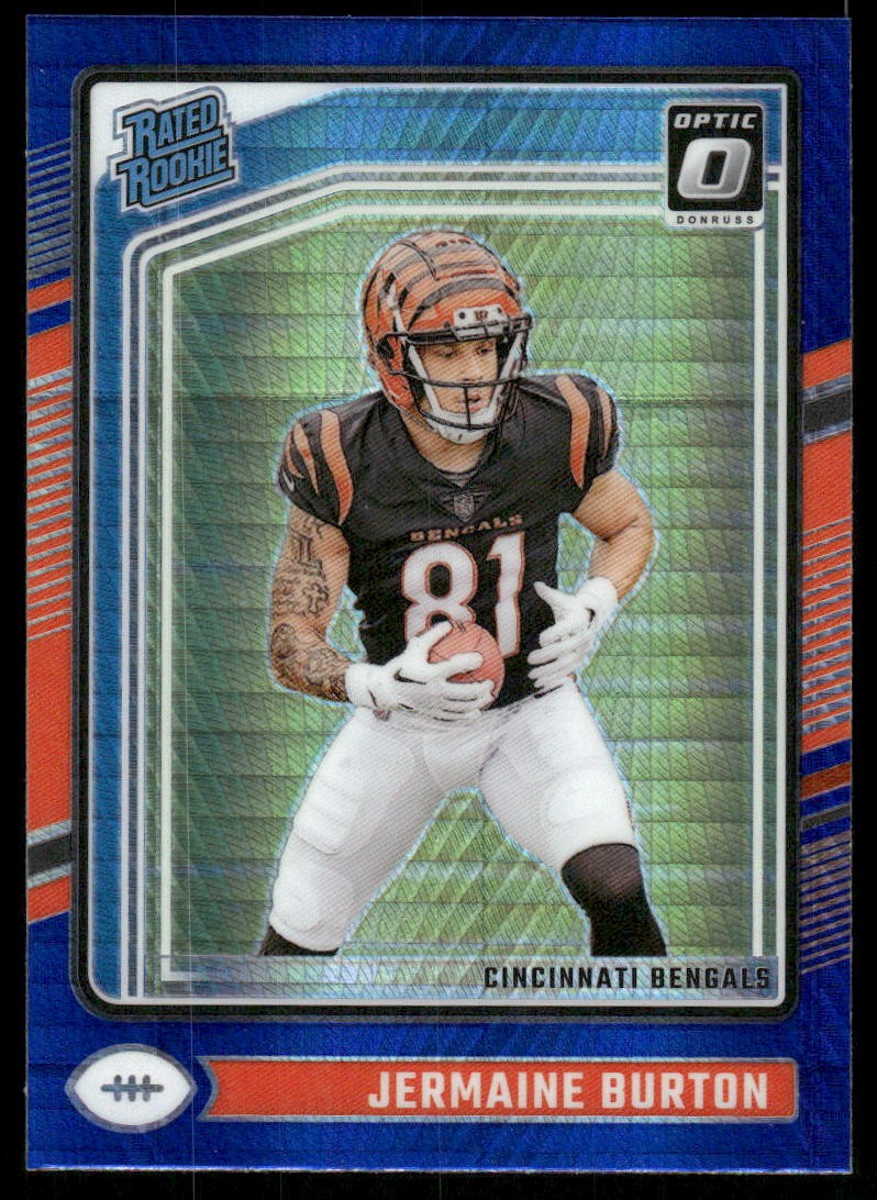2024 Donruss Optic Blue Hyper #251 Jermaine Burton RR - FB