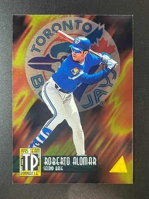 1995 Pinnacle Team Dufex Front Roberto Alomar Craig Biggio #TP4 Dufex Back