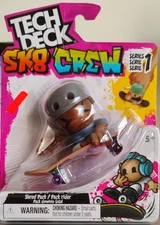 TECH DECK SK8 Crew Fingerboard w/Figure -SERIES 2 GRAY BEANIE 681147034631