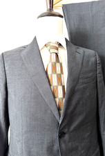 Z Zegna Suit 2-Piece Men's 40R - 33W x 28.5L Gray Wool Solferino 2-Button Vented