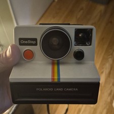 Polaroid OneStep Polaroid Land Camera Instant Camera White Rainbow Stripe