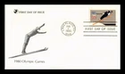 DR JIM STAMPS US COVER WINTER OLYMPICS SKI JUMP FDC READERS DIGEST CACHET